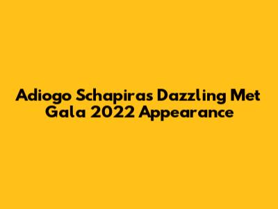 Adiogo Schapira's Dazzling Met Gala 2022 Appearance