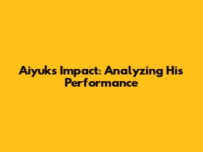 Aiyuk's Impact: Analyzing His Performance