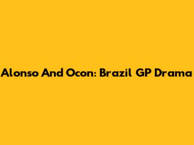 Alonso And Ocon: Brazil GP Drama
