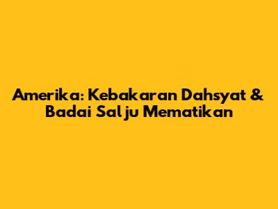 Amerika: Kebakaran Dahsyat & Badai Salju Mematikan