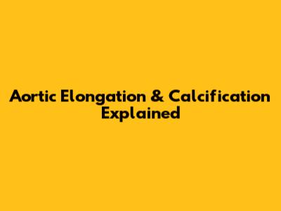 Aortic Elongation & Calcification Explained