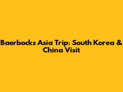 Baerbock's Asia Trip: South Korea & China Visit