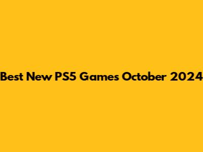 Best New PS5 Games October 2024