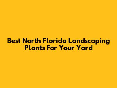 Best North Florida Landscaping Plants For Your Yard