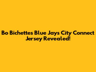 Bo Bichette's Blue Jays City Connect Jersey Revealed!