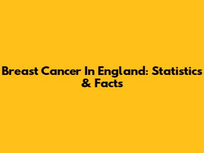 Breast Cancer In England: Statistics & Facts