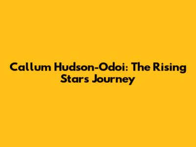 Callum Hudson-Odoi: The Rising Star's Journey