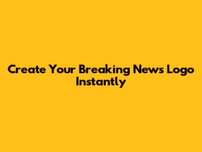 Create Your Breaking News Logo Instantly