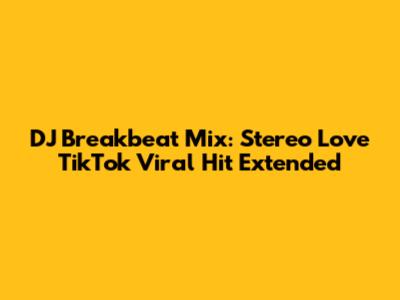 DJ Breakbeat Mix: Stereo Love TikTok Viral Hit Extended