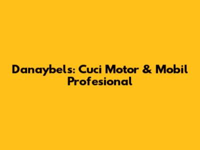 Danaybels: Cuci Motor & Mobil Profesional
