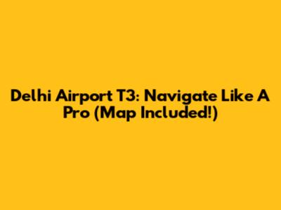 Delhi Airport T3: Navigate Like A Pro (Map Included!)