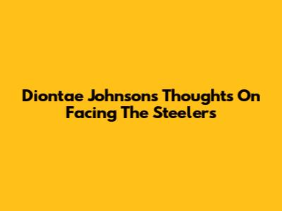 Diontae Johnson's Thoughts On Facing The Steelers
