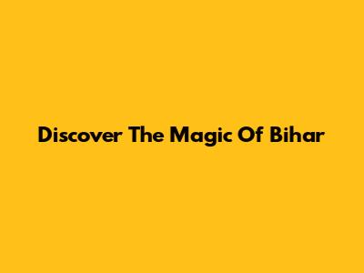 Discover The Magic Of Bihar
