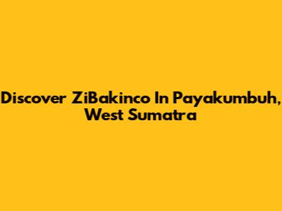 Discover ZiBakinco In Payakumbuh, West Sumatra