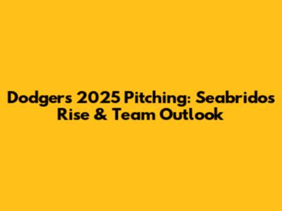 Dodgers' 2025 Pitching: Seabrido's Rise & Team Outlook