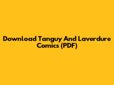 Download Tanguy And Laverdure Comics (PDF)