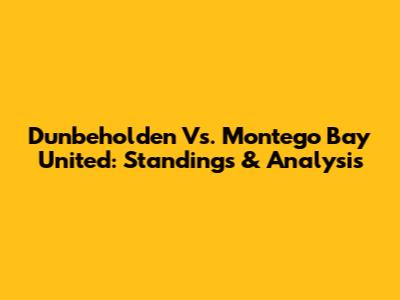 Dunbeholden Vs. Montego Bay United: Standings & Analysis