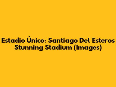 Estadio Único: Santiago Del Estero's Stunning Stadium (Images)