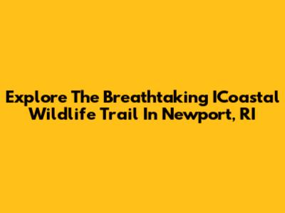 Explore The Breathtaking ICoastal Wildlife Trail In Newport, RI