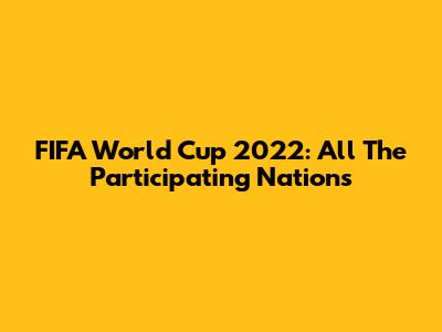 FIFA World Cup 2022: All The Participating Nations