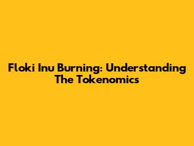 Floki Inu Burning: Understanding The Tokenomics