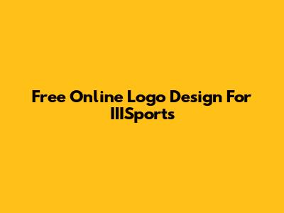 Free Online Logo Design For IIISports