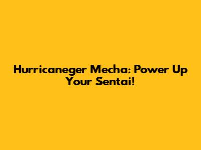 Hurricaneger Mecha: Power Up Your Sentai!