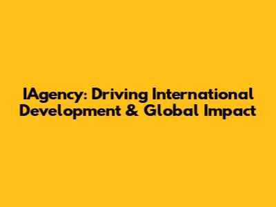 IAgency: Driving International Development & Global Impact