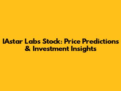 IAstar Labs Stock: Price Predictions & Investment Insights