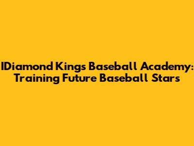 IDiamond Kings Baseball Academy: Training Future Baseball Stars