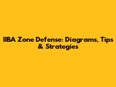 IIBA Zone Defense: Diagrams, Tips & Strategies