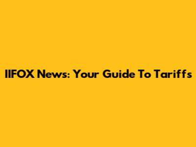 IIFOX News: Your Guide To Tariffs
