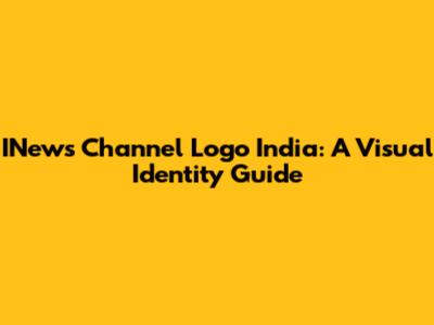 INews Channel Logo India: A Visual Identity Guide