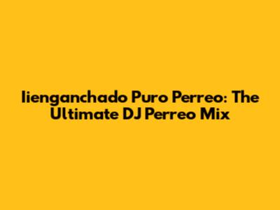 Iienganchado Puro Perreo: The Ultimate DJ Perreo Mix