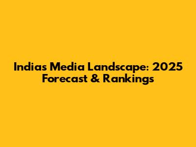 India's Media Landscape: 2025 Forecast & Rankings