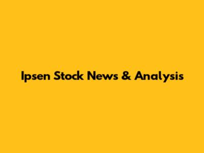 Ipsen Stock News & Analysis