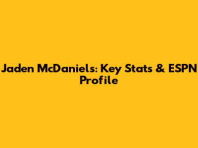 Jaden McDaniels: Key Stats & ESPN Profile