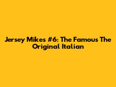 Jersey Mike's #6: The Famous "The Original Italian"