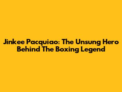 Jinkee Pacquiao: The Unsung Hero Behind The Boxing Legend