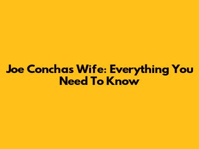Joe Concha's Wife: Everything You Need To Know