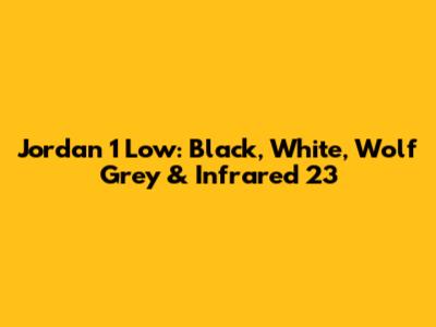 Jordan 1 Low: Black, White, Wolf Grey & Infrared 23