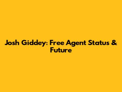 Josh Giddey: Free Agent Status & Future