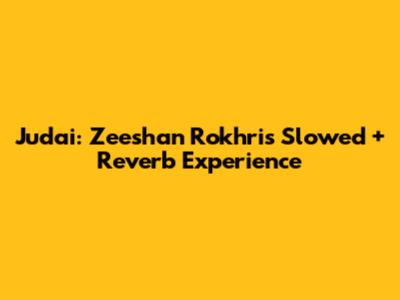 Judai: Zeeshan Rokhri's Slowed + Reverb Experience