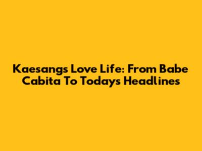Kaesang's Love Life: From Babe Cabita To Today's Headlines