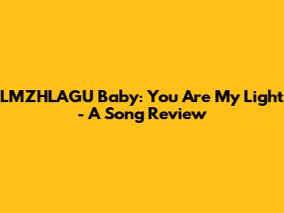 LMZHLAGU Baby: You Are My Light - A Song Review