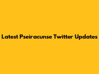 Latest Pseiracunse Twitter Updates