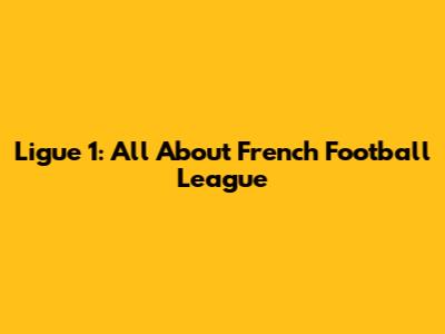 Ligue 1: All About French Football League