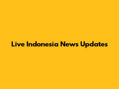 Live Indonesia News Updates