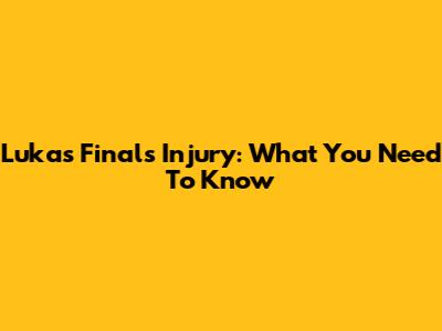 Luka's Finals Injury: What You Need To Know