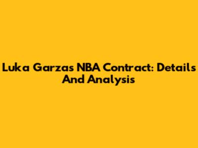 Luka Garza's NBA Contract: Details And Analysis